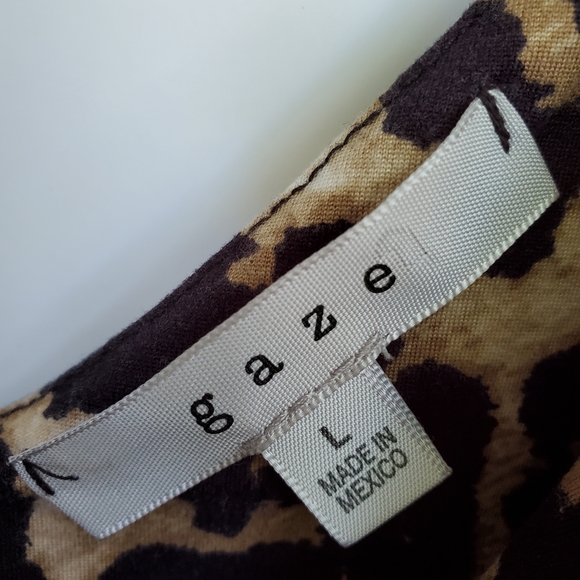 GAZE Leopard Bodysuit Size Large, EUC. Like new - Picture 4 of 5